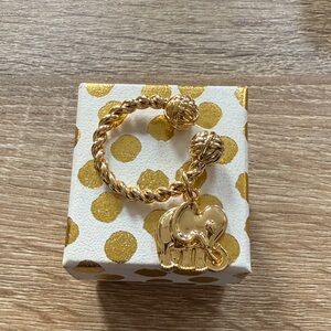 Lilly Pulitzer - Gold Elephant Key Charm
